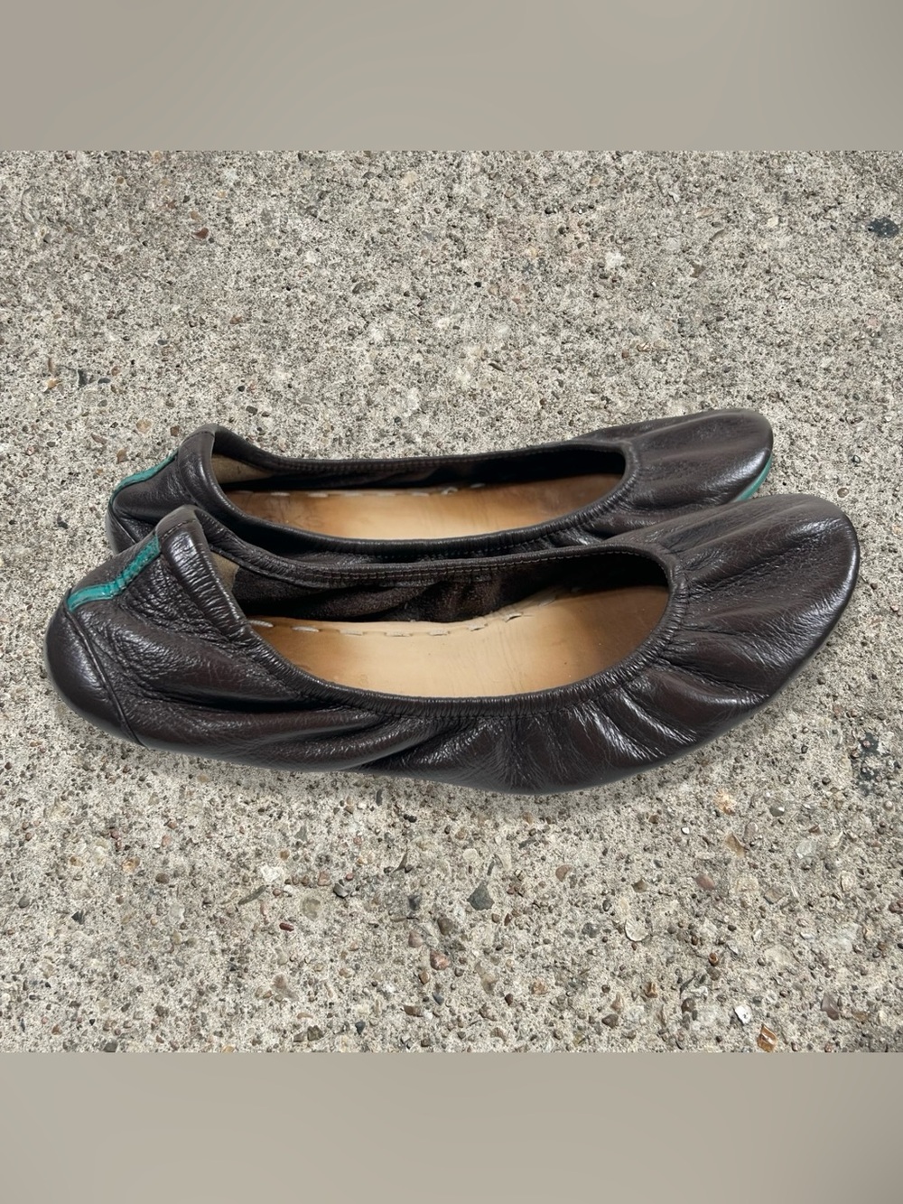 TIEKS BY GAVRIELI brown leather ballet flats - Picture 2 of 6
